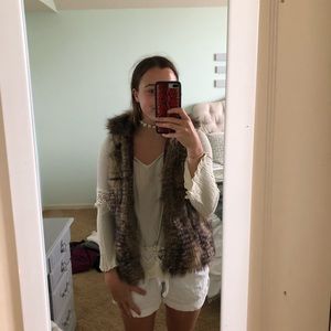Faux fur vest
